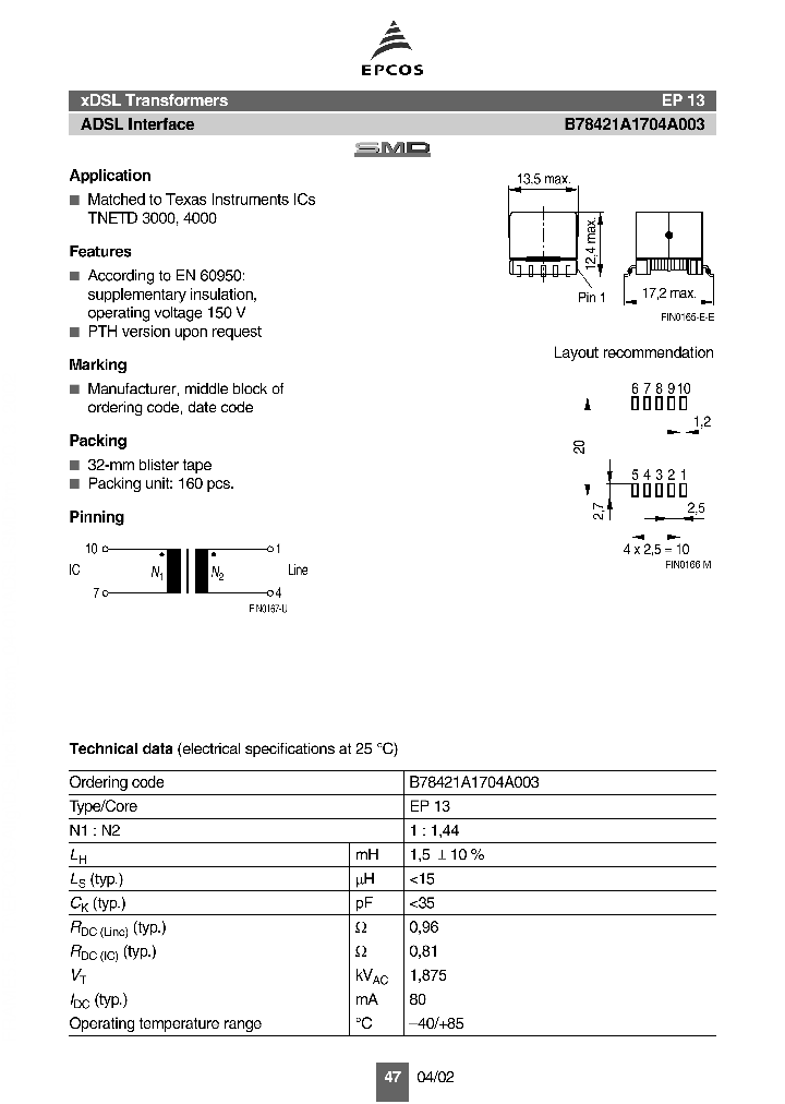 B78421A1704A003_1216355.PDF Datasheet