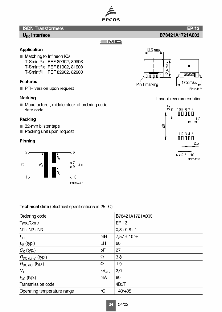 B78421A1721A003_1216358.PDF Datasheet