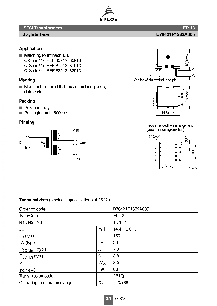B78421P1582A005_1216363.PDF Datasheet