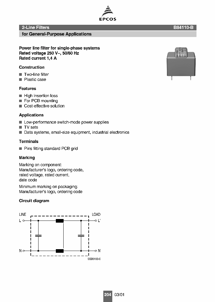 B84110-B-A14_1216454.PDF Datasheet