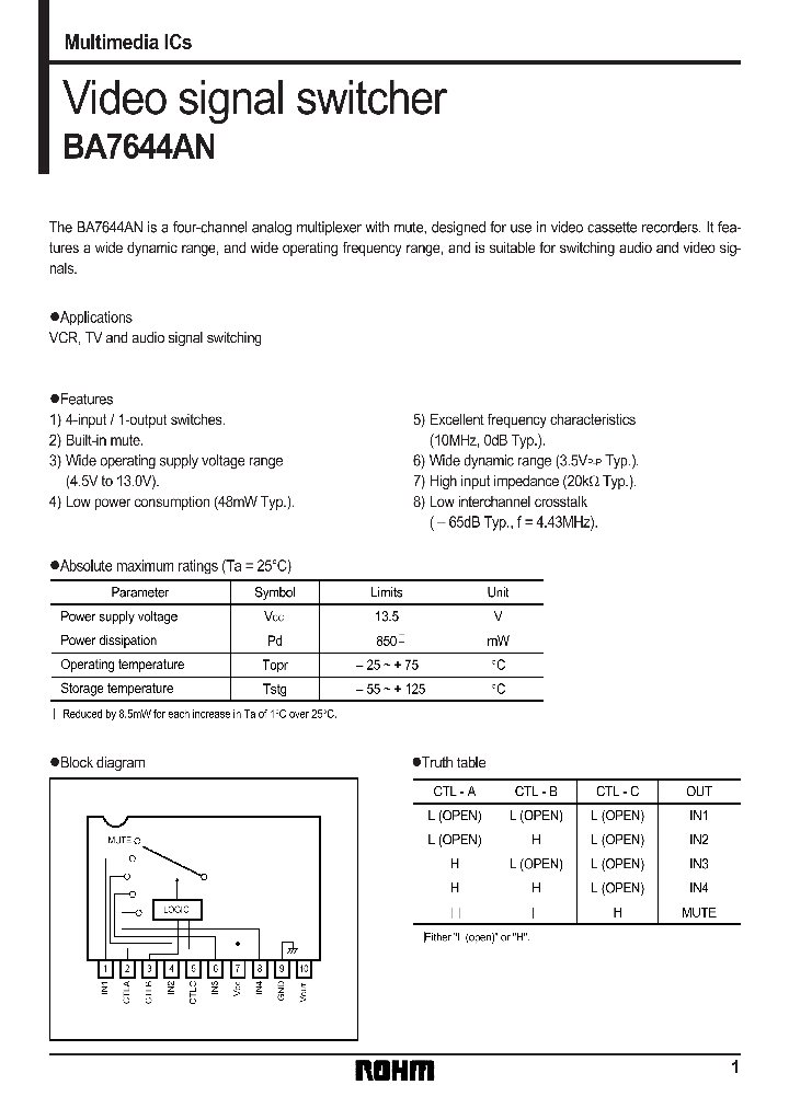 BA7644_1067725.PDF Datasheet