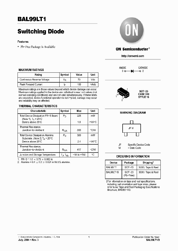 BAL99LT1G_1217025.PDF Datasheet