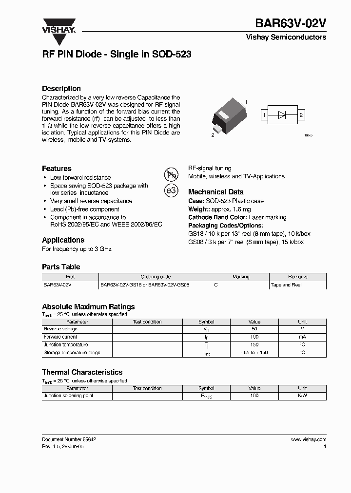 BAR63V-02V-GS18_1217089.PDF Datasheet