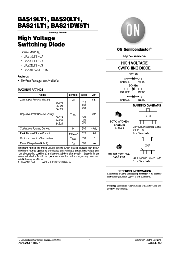 BAS19LT1G_1107179.PDF Datasheet