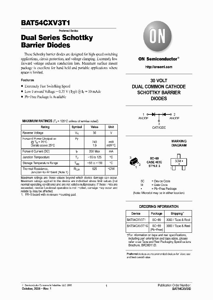 BAT54CXV3T1G_1217379.PDF Datasheet
