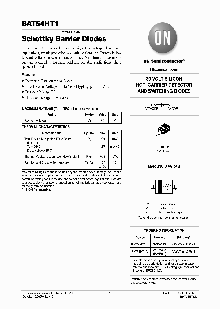 BAT54HT1G_1217387.PDF Datasheet