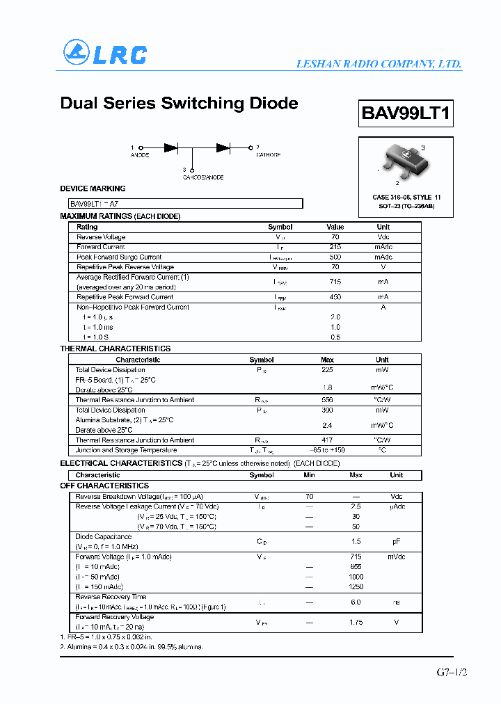 BAV99LT1_1127151.PDF Datasheet