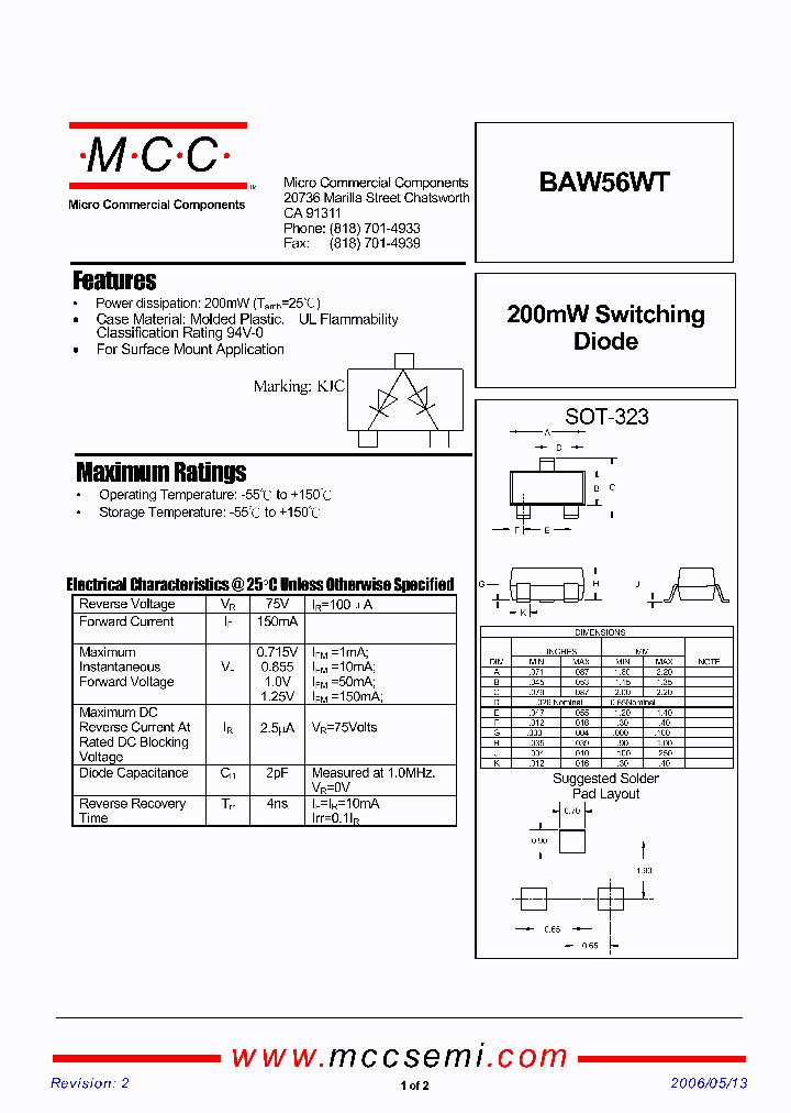 BAW56WT_1217618.PDF Datasheet