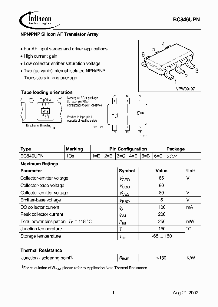 BC846UPN_1217998.PDF Datasheet