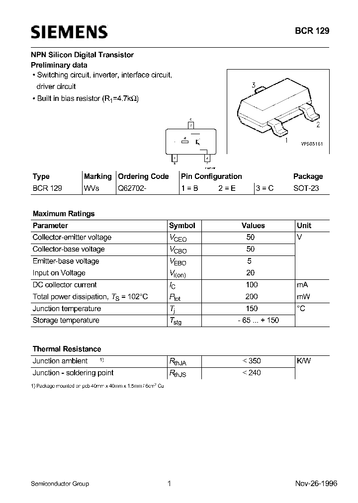 BCR129_1218310.PDF Datasheet