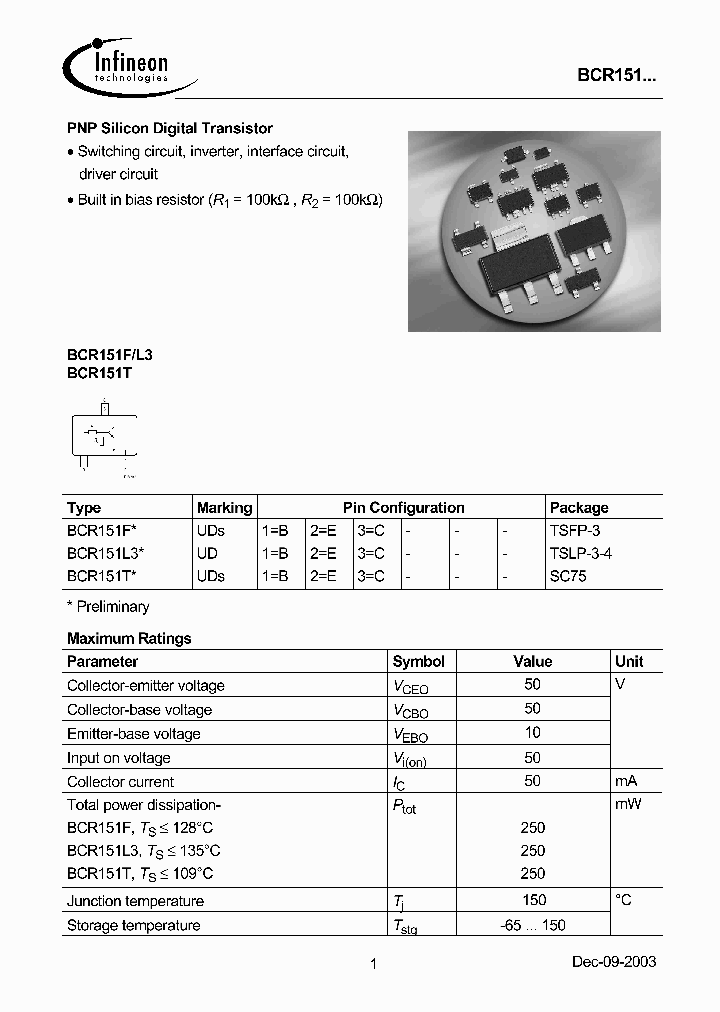 BCR151T_1218327.PDF Datasheet