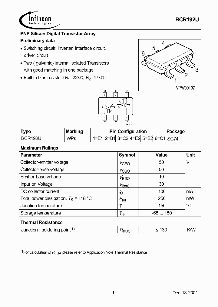 BCR192U_1218350.PDF Datasheet