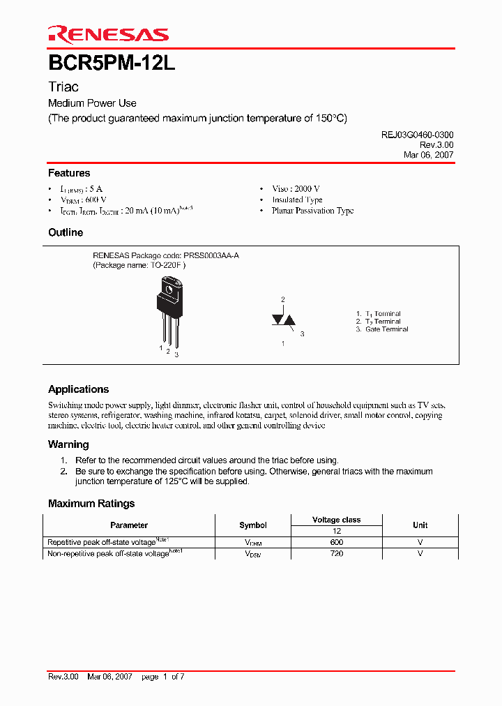 BCR5PM-12L_1038648.PDF Datasheet