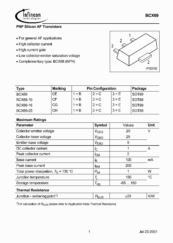 BCX69_1091735.PDF Datasheet
