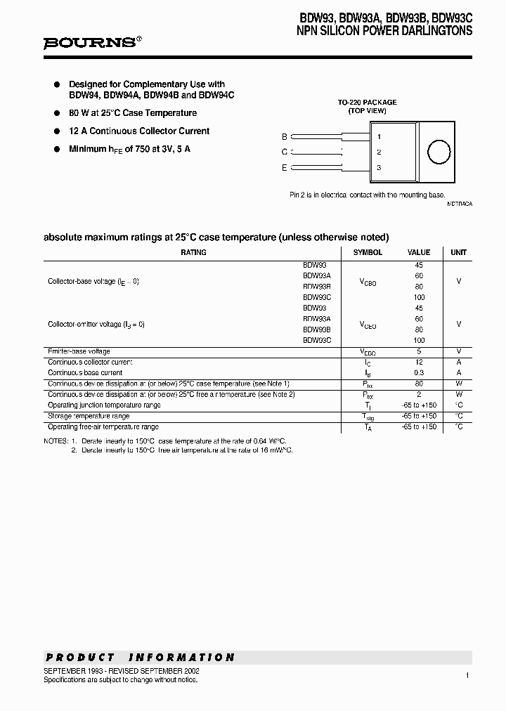 BDW93_1130081.PDF Datasheet
