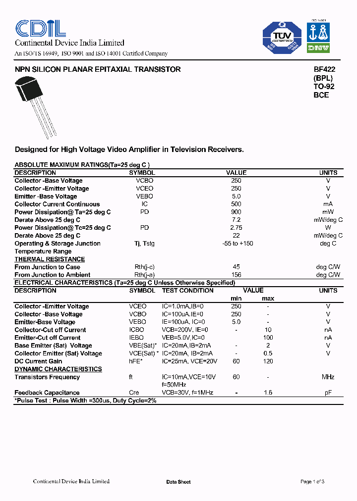 BF422_1128296.PDF Datasheet