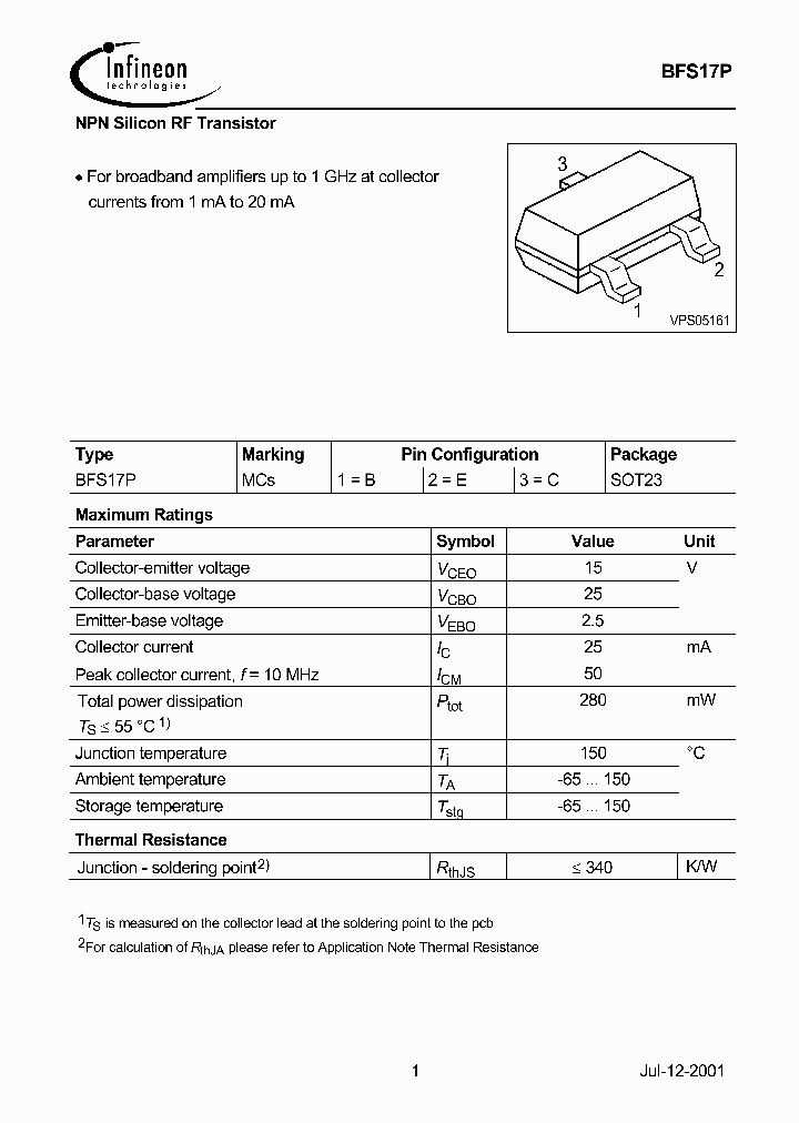 BFS17P_1035644.PDF Datasheet