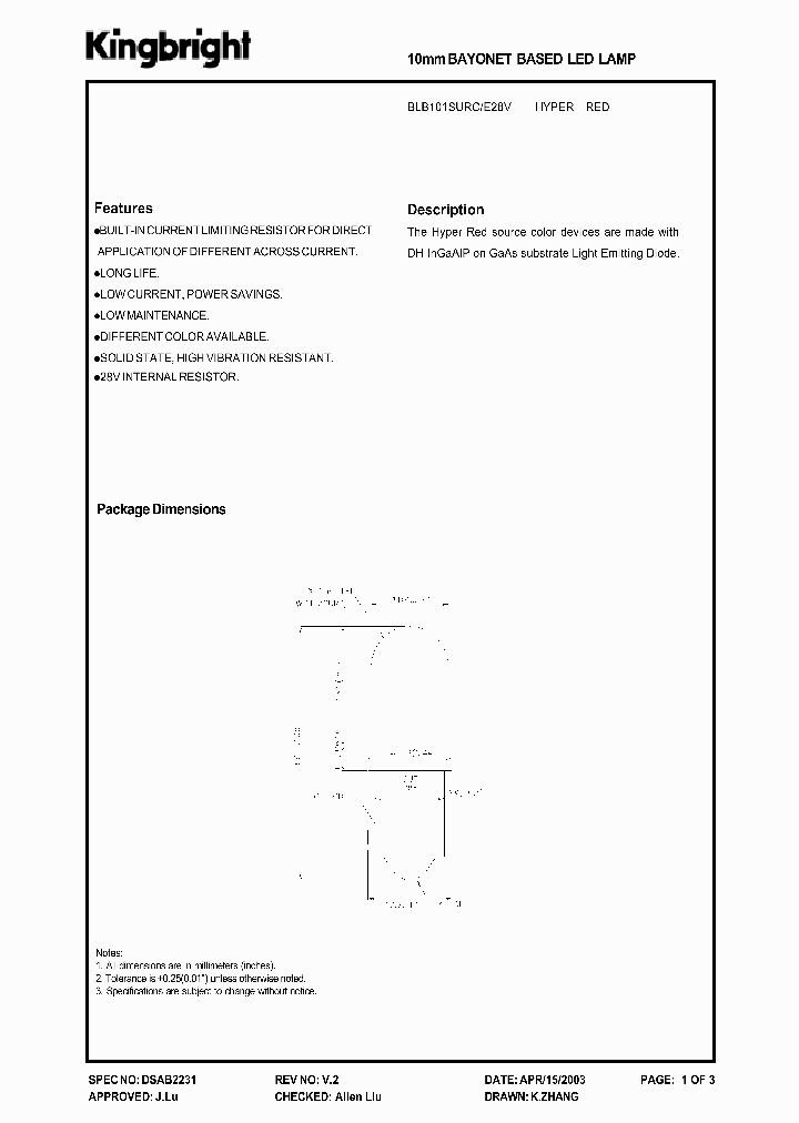 BLB101SURC-E28V_1219630.PDF Datasheet