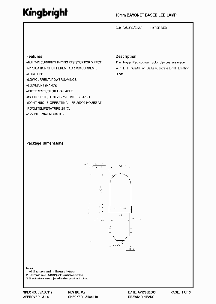 BLB102SURCE12V_1219637.PDF Datasheet