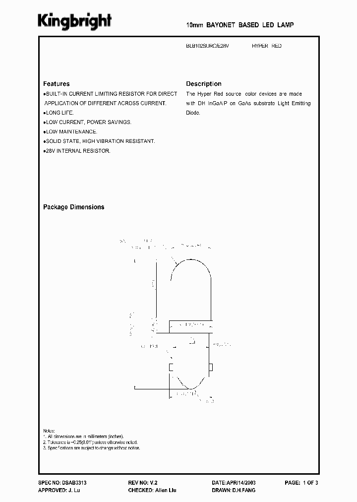 BLB102SURCE28V_1219638.PDF Datasheet