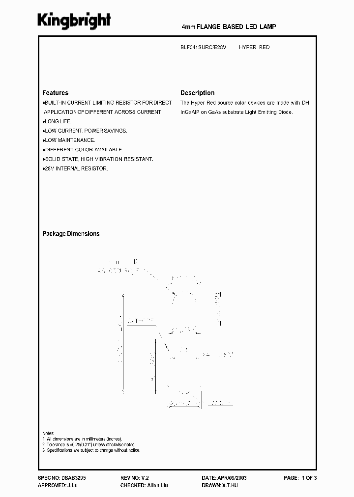 BLF041SURCE28V_1219664.PDF Datasheet