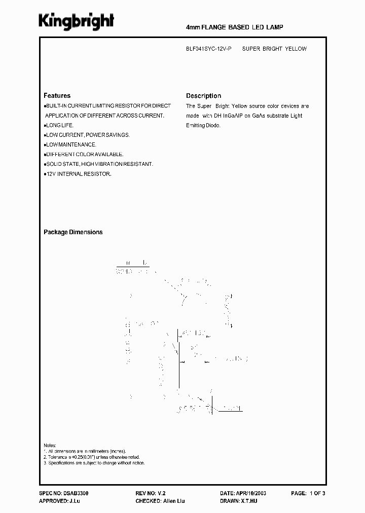 BLF041SYC-12V-P_1219666.PDF Datasheet