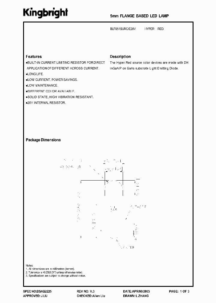 BLF051SURCE28V_1219672.PDF Datasheet