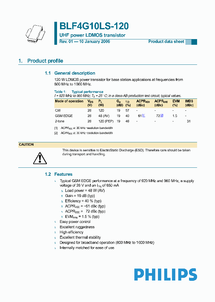 BLF4G10LS-120_1219711.PDF Datasheet