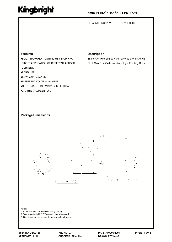 BLFA054SURCK28V_1219737.PDF Datasheet