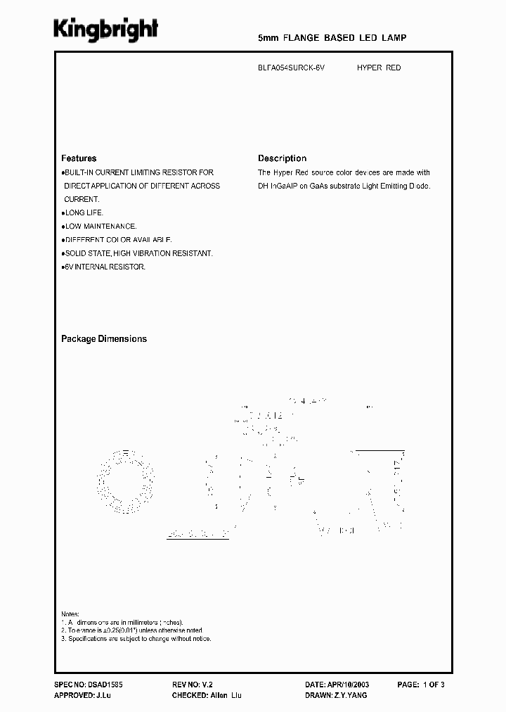 BLFA054SURCK-6V_1219738.PDF Datasheet