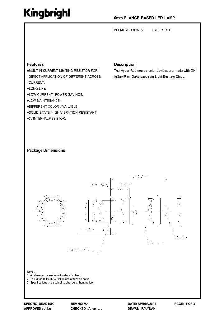 BLFA064SURCK-6V_1219750.PDF Datasheet