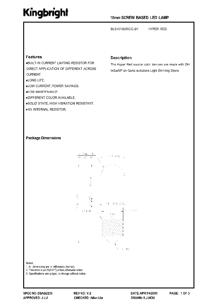 BLS101SURCE-6V_1219814.PDF Datasheet