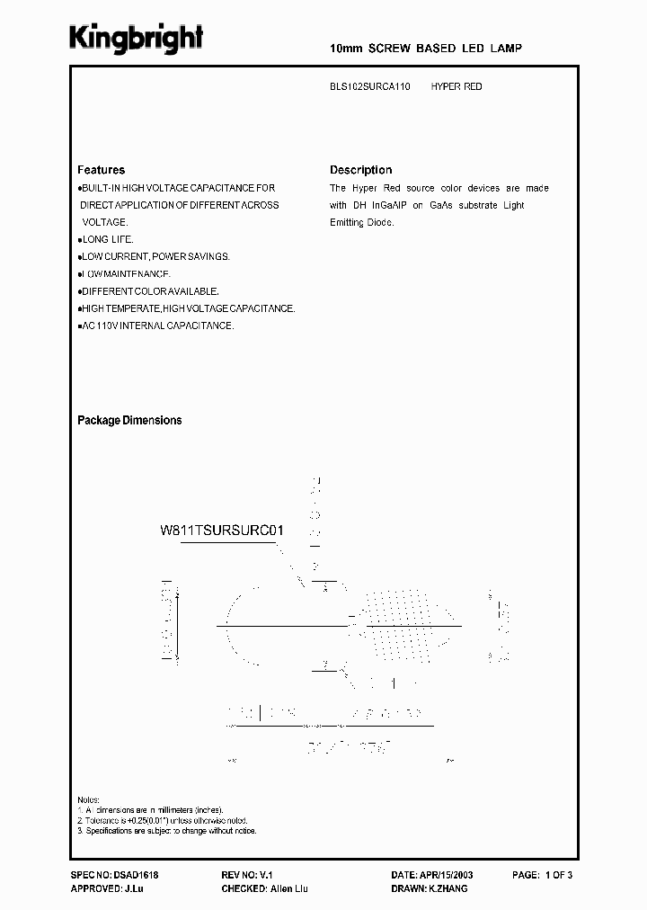 BLS102SURCA110_1024581.PDF Datasheet