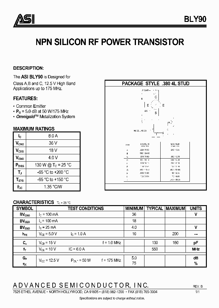 BLY90_1219879.PDF Datasheet