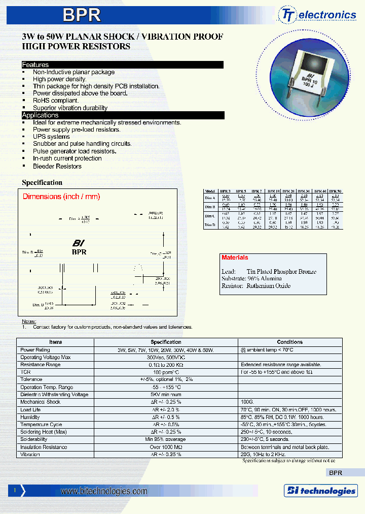 BPR750J_1220052.PDF Datasheet