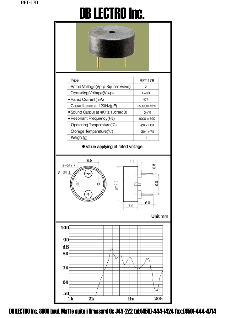 BPT-17B_1166105.PDF Datasheet