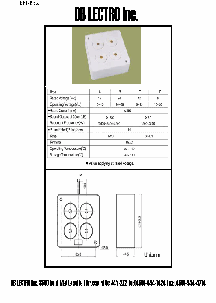BPT-198X_1166116.PDF Datasheet