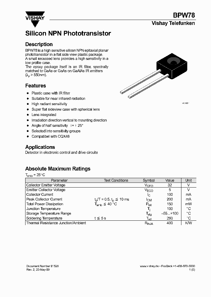 BPW78_1174177.PDF Datasheet