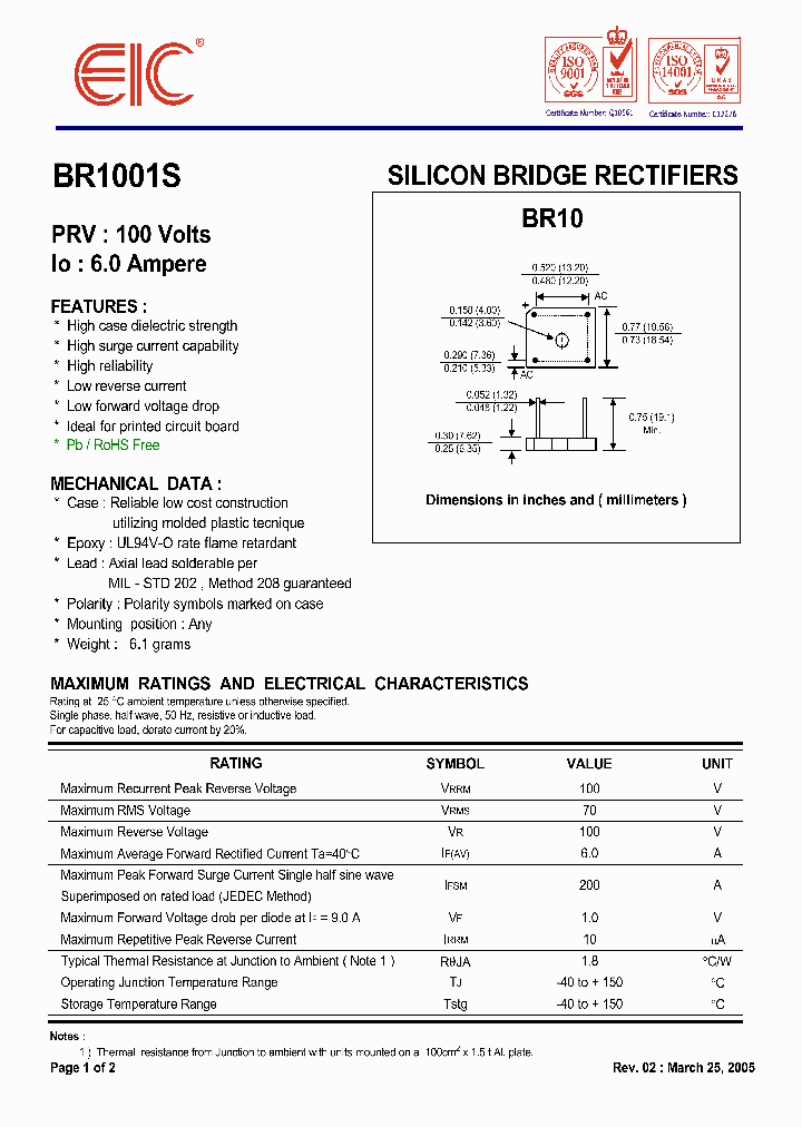 BR1001S_1220269.PDF Datasheet