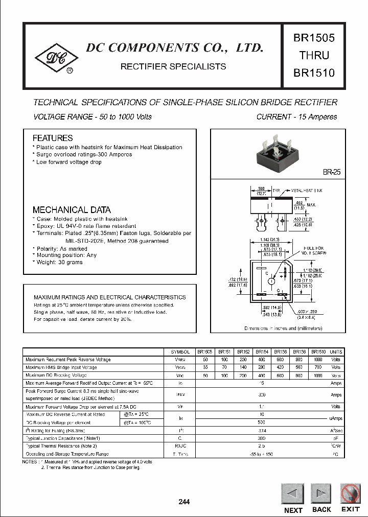 BR158_1220285.PDF Datasheet