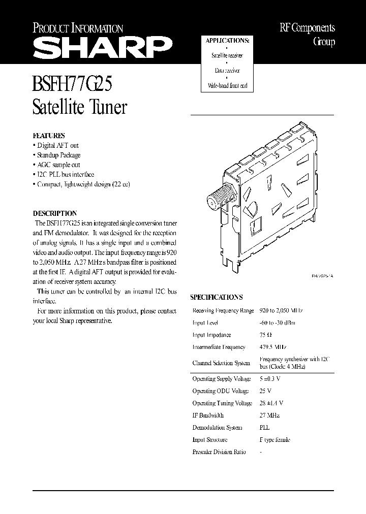 BSFH77G25_1220615.PDF Datasheet