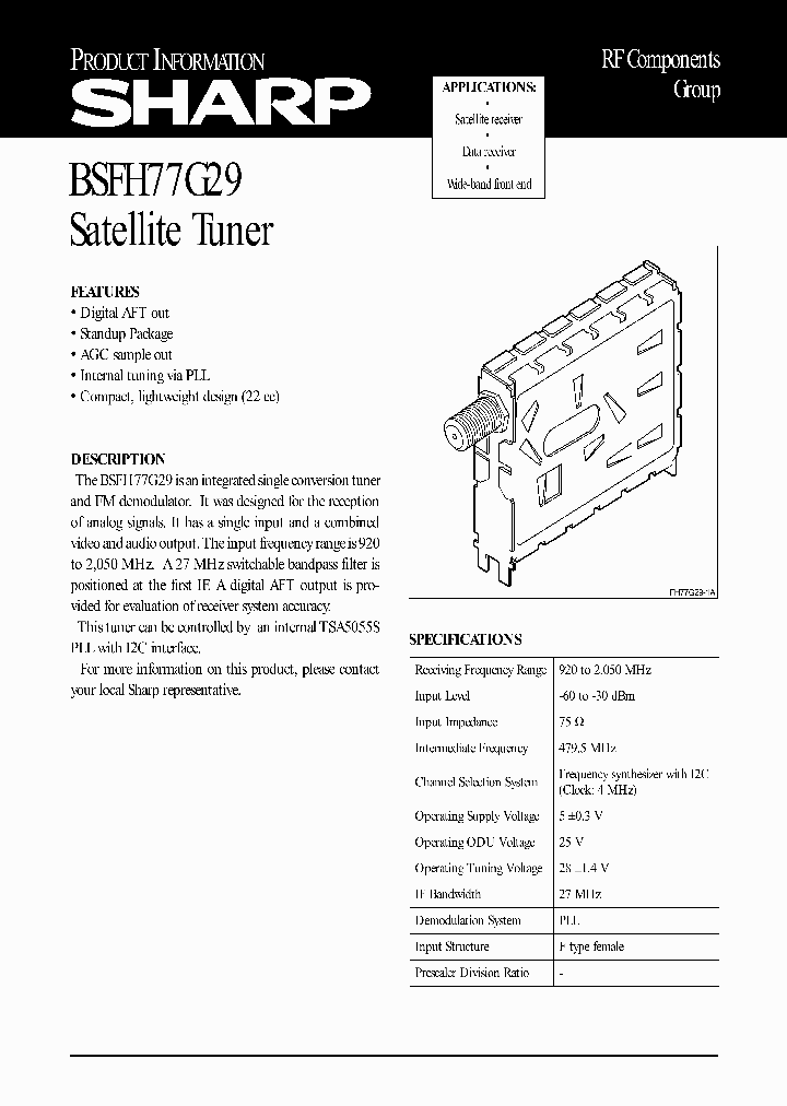 BSFH77G29_1220616.PDF Datasheet