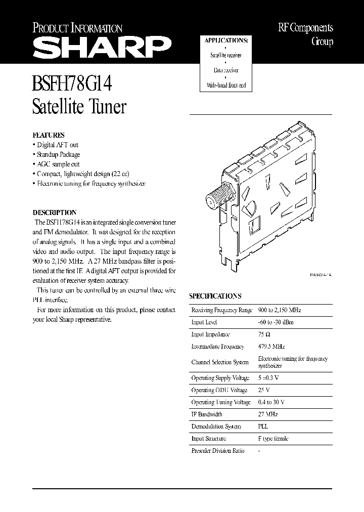 BSFH78G14_1220618.PDF Datasheet