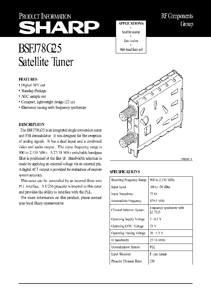 BSFJ78G25_1220625.PDF Datasheet