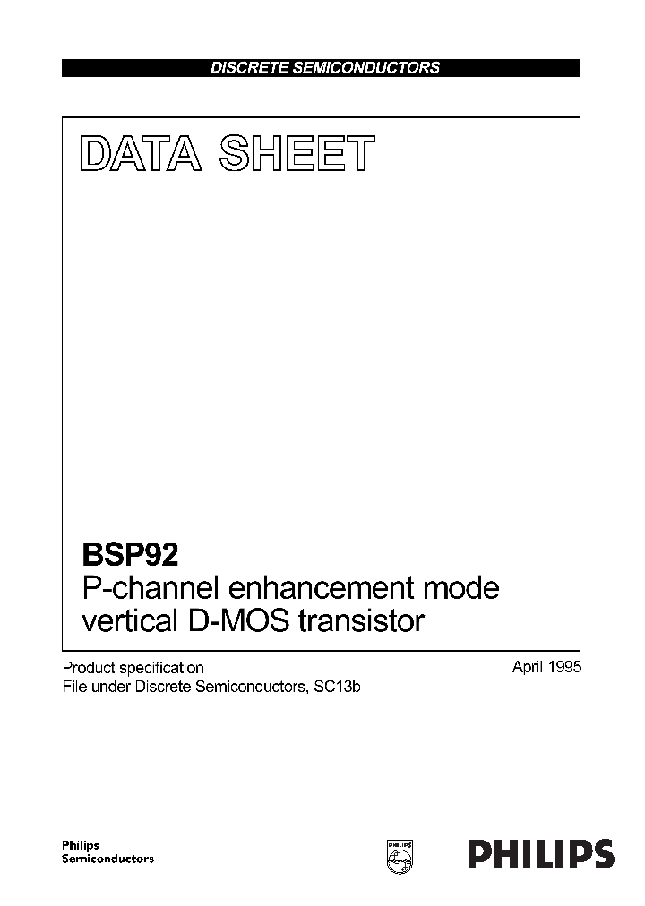 BSP92_1160150.PDF Datasheet