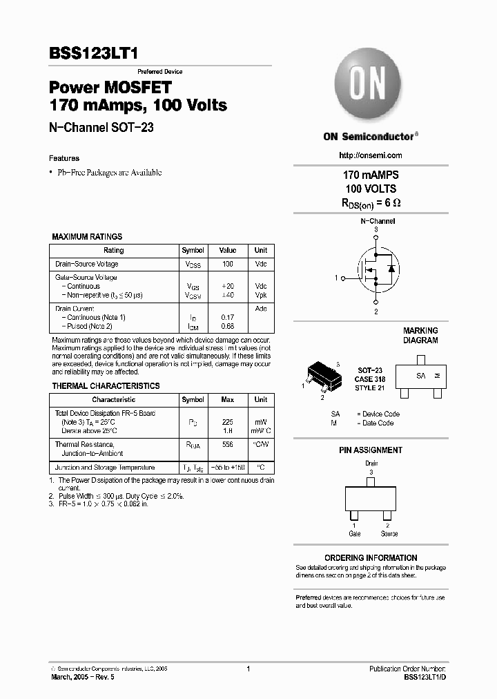 BSS123LT3G_1220804.PDF Datasheet