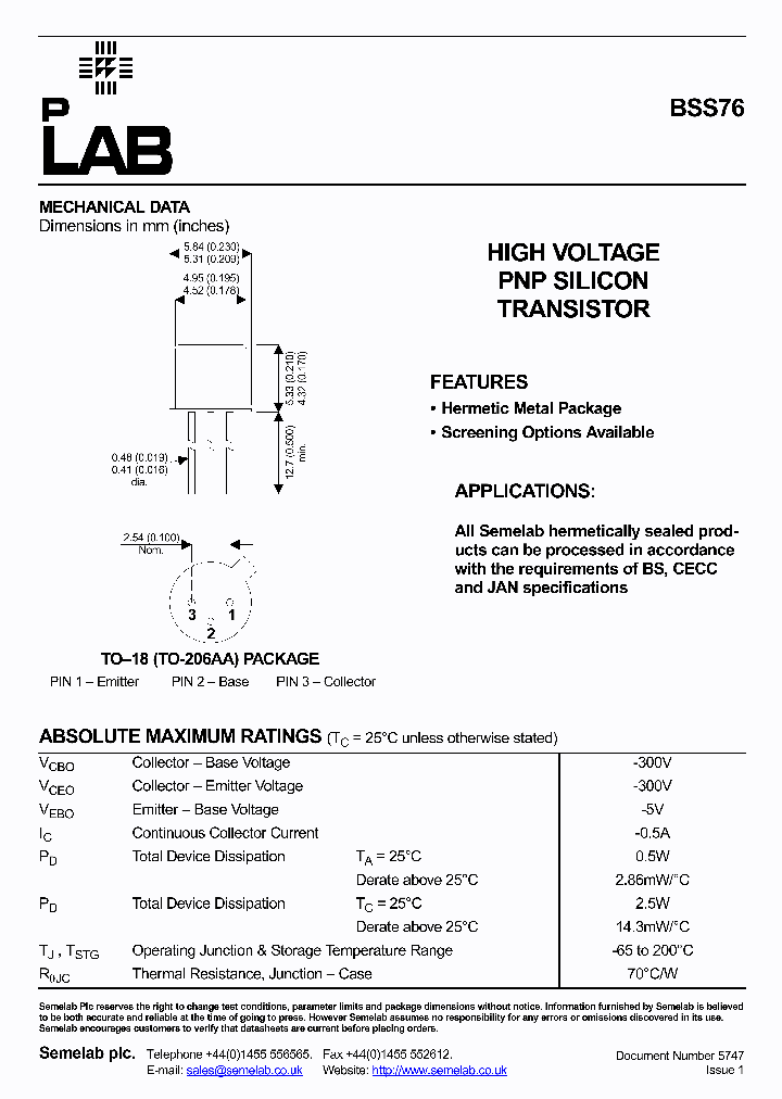 BSS76_1037337.PDF Datasheet