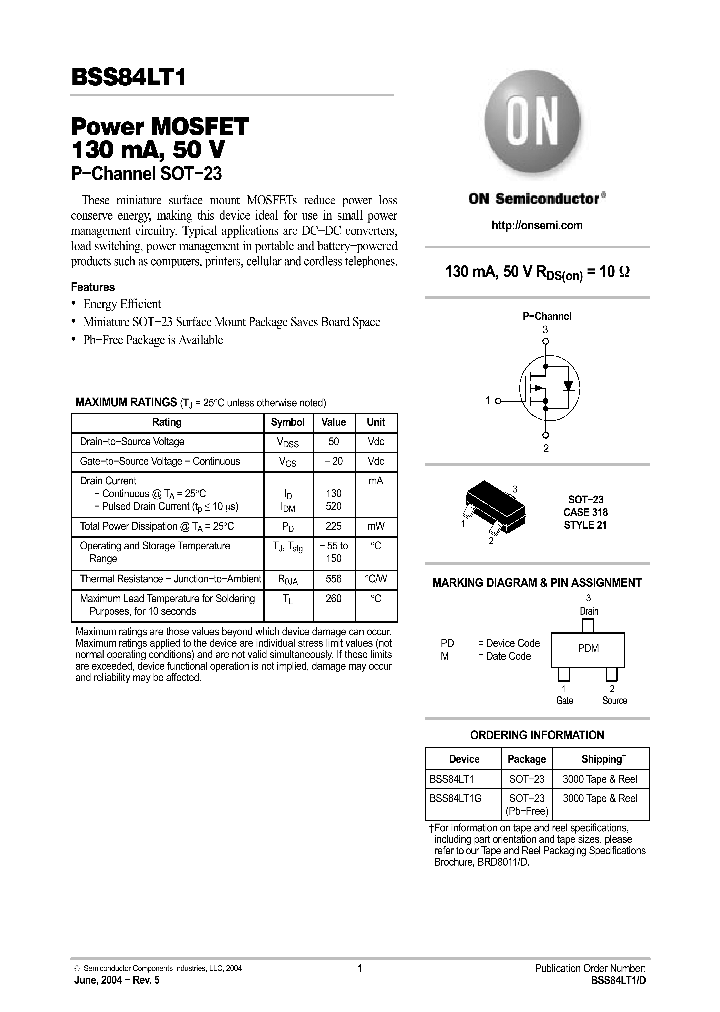 BSS84LT1_936313.PDF Datasheet