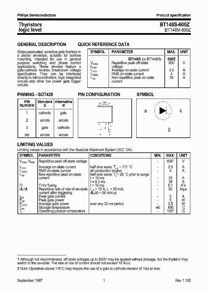 BT148S-600Z_1220973.PDF Datasheet