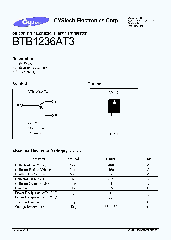BTB1236AT3_1221158.PDF Datasheet